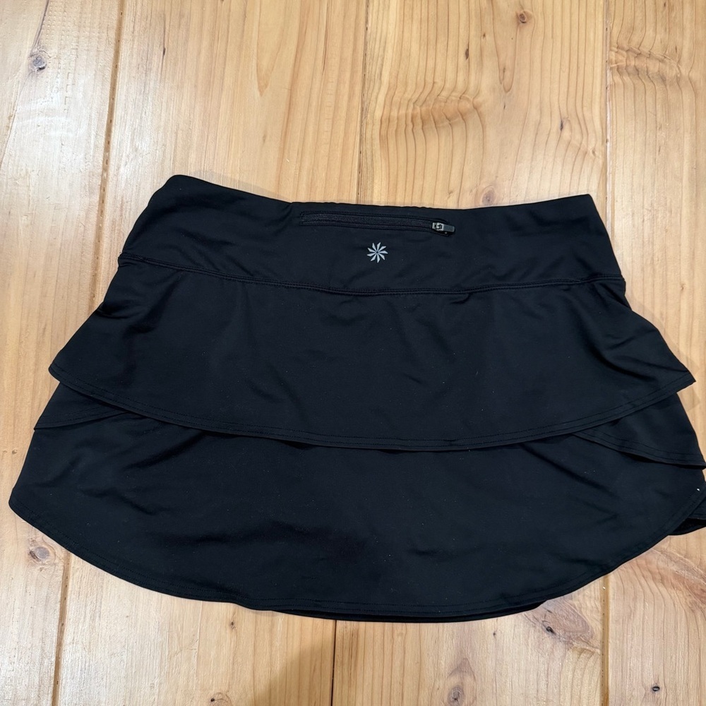 Athleta Black Flared Mini Skirt